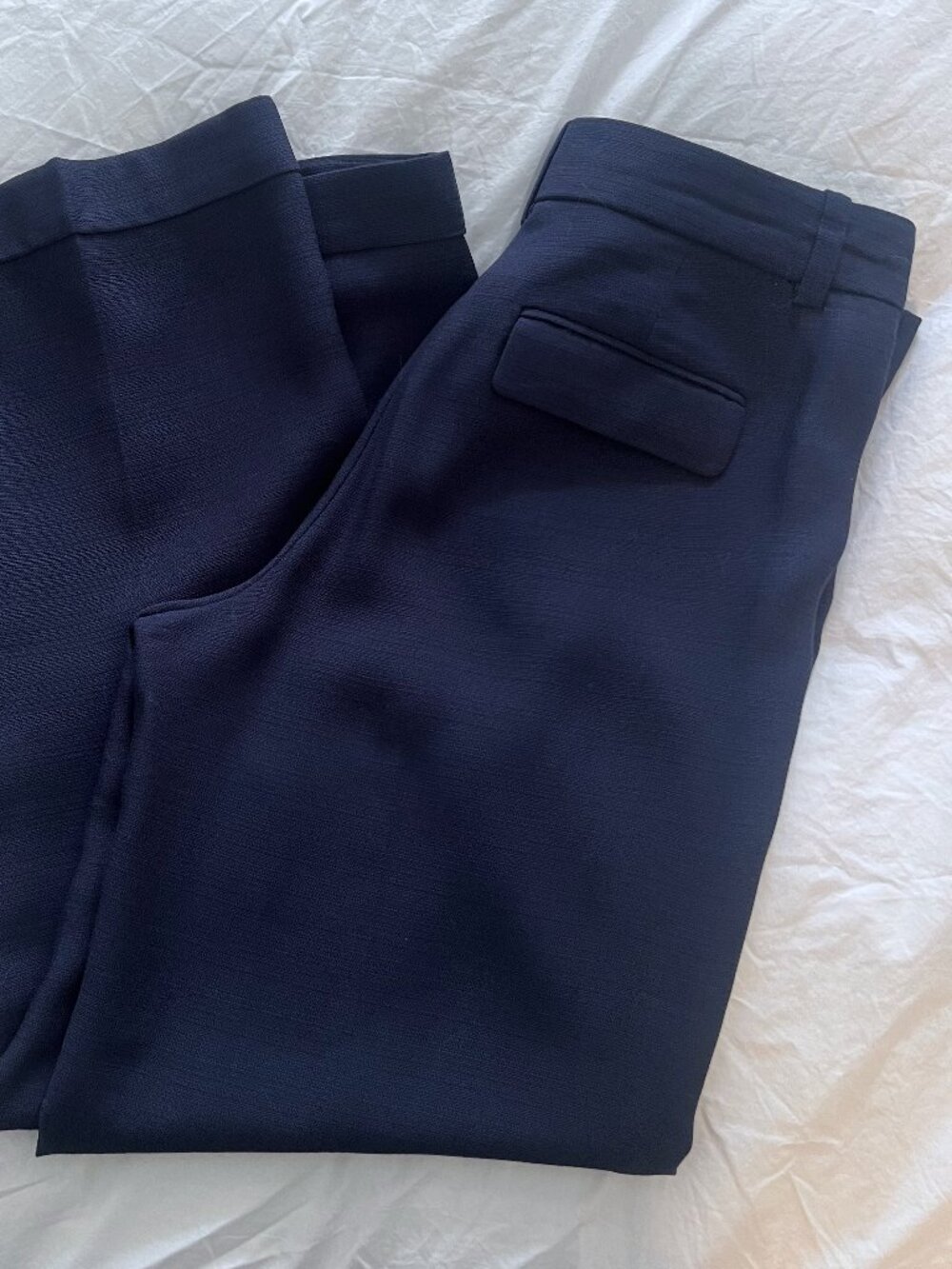 J Crew cuffed wide leg trouser 10P - NAVY